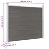 vidaXL Fence Panel WPC 180x146 cm Grey