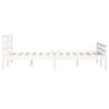 vidaXL Bed Frame without Mattress White Solid Wood 140x200 cm