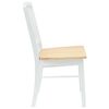 vidaXL Dining Chairs 2 pcs White 50 x 52.5 x 91 cm Solid Rubber Wood