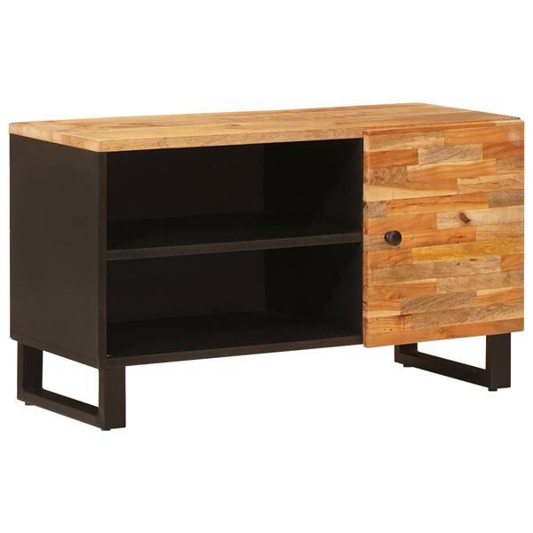vidaXL TV Cabinet with Shelf Brown 80 x 31.5 x 46 cm Solid Mango Wood