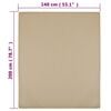 vidaXL Jersey Fitted Sheet Taupe 140x200 cm Cotton