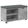 vidaXL Hall Bench with Cushion Plain Concrete Grey 80 x 38 x 46 cm