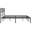 vidaXL Metal Bed Frame without Mattress with Headboard Black 200x200cm