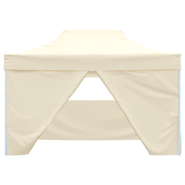 vidaXL Foldable Tent Pop-Up with 4 Side Walls 3x4.5 m Cream White