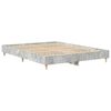 vidaXL Bed Frame No Mattress Concrete Grey 140x200 cm Engineered Wood