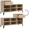 vidaXL Shoe Cabinet Sonoma Oak 102x36x60 cm Engineered Wood