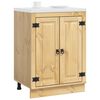 vidaXL Cabinet SKI Honey Brown 60 x 46 x 81.5 cm Solid Pine Wood