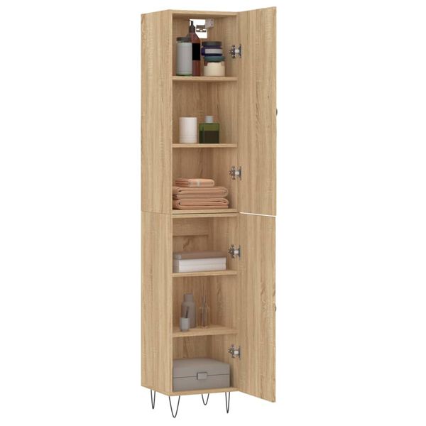 vidaXL Highboard Sonoma Oak 34.5x34x180 cm Engineered Wood
