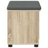 vidaXL Hall Bench with Cushion Plain Sonoma Oak 60 x 38 x 46 cm