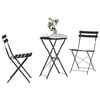 vidaXL Folding Bistro Set 3 pcs Anthracite Steel