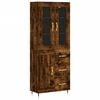 vidaXL Highboard Smoked Oak 69,5x34x180 cm Engineered Wood