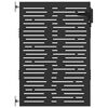 vidaXL Garden Gate with Lock Black 85 x 150 cm Powder-coated steel