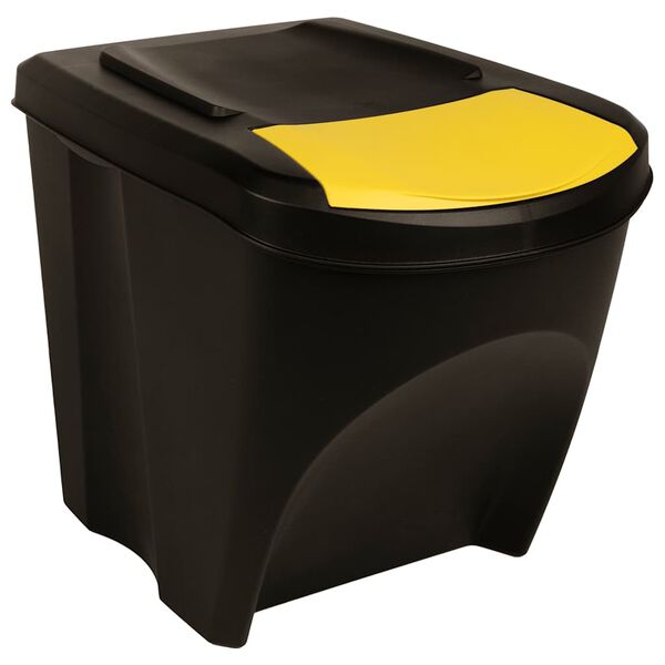 vidaXL Stackable Dustbins 3 pcs Anthracite 75 L