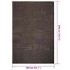 vidaXL Rug ZIZUR Anthracite 140x200 cm Jute Look Indoor and Outdoor