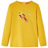 Kids' T-shirt with Long Sleeves Dark Ochre 128