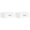 vidaXL Wall-Mounted Bedside Cabinet 2 pcs High Gloss White