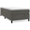 vidaXL Box Spring Bed Frame Dark Grey Twin Velvet