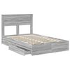 vidaXL Storage Bed Grey Sonoma 135 x 190 cm Engineered Wood