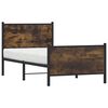 vidaXL Metal Bed Frame without Mattress Smoked Oak 90x190 cm Single