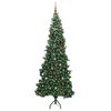 vidaXL Corner Artificial Christmas Tree Green 240 cm PVC and Metal