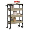 vidaXL Kitchen Trolley Sonoma Oak 53x20x76 cm Engineered Wood