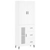 vidaXL Highboard White 69.5x34x180 cm Engineered Wood