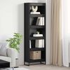 vidaXL Book Cabinet 2 pcs Black Oak 60 x 30 x 189.5 cm Engineered Wood