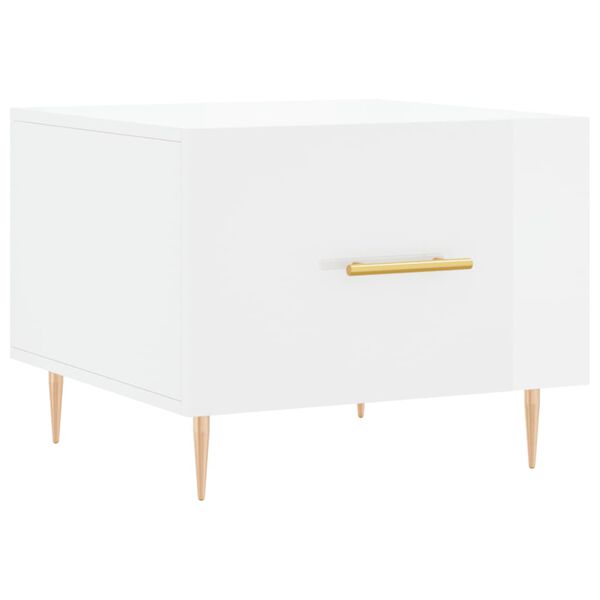 vidaXL Coffee Table High Gloss White 50x50x40 cm Engineered Wood