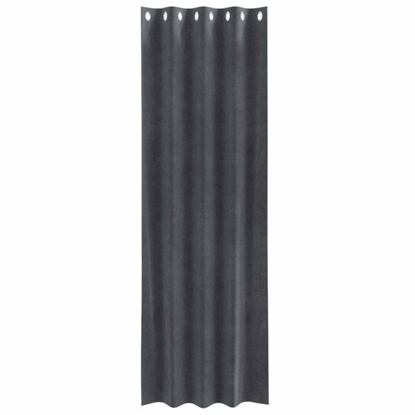 vidaXL Blackout Curtains 2 pcs Light Grey 140 x 260 cm Velvet