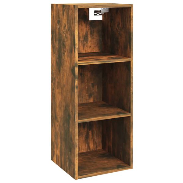 vidaXL Wall Cabinet Smoked Oak 32.5x34.5x90 cm Engineered Wood
