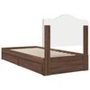 vidaXL Storage Bed with Drawer Brown Oak 100 x 200 cm Engineered Wood