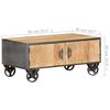 vidaXL Coffee Table 90x50x39 cm Solid Reclaimed Wood