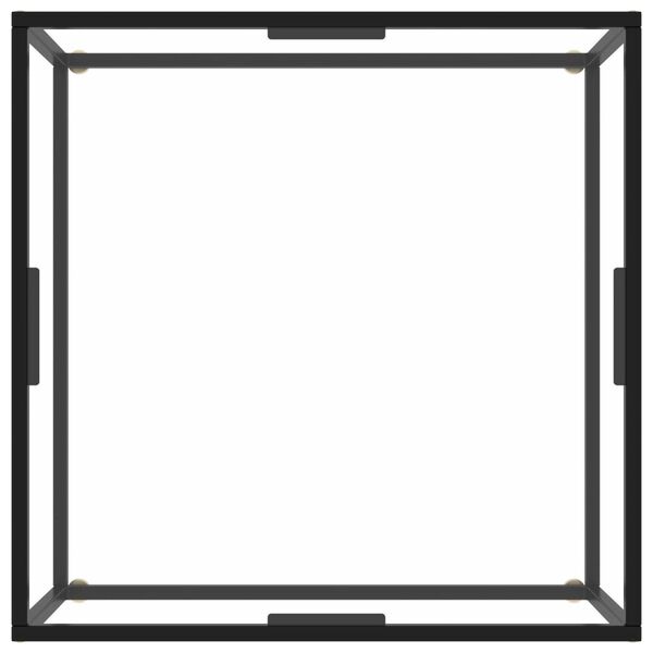 vidaXL Coffee Table Black with Tempered Glass 80x80x35 cm