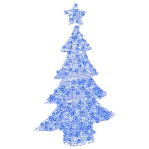 vidaXL Christmas Tree with 100 LEDs Blue 120 cm Acrylic