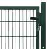 vidaXL Fence Gate Steel Green 105x150 cm