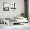 vidaXL Daybed with Trundle without Mattress White 100x190 cm Steel