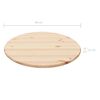 vidaXL Table Top Natural Pinewood Round 25 mm 90 cm