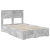 vidaXL Bed Frame Concrete Grey 135 x 190 cm Engineered Wood