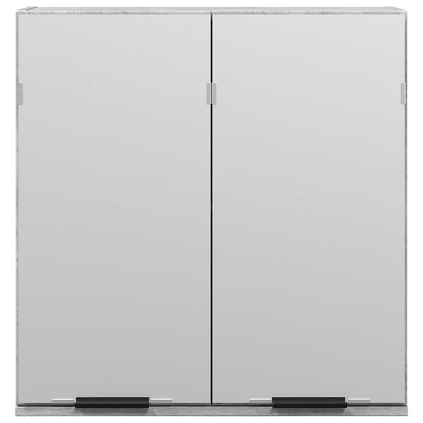vidaXL Bathroom Mirror Cabinet Concrete Grey 64x20x66.5 cm Engineered Wood
