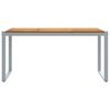 vidaXL Garden Dining Table Grey 160 x 80 x 75 cm Solid Acacia Wood