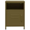 vidaXL Nightstands 2 pcs Olive Green 35x35x51 cm Steel