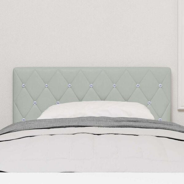 vidaXL Headboard with Headboard Light Grey 100 cm Faux Leather