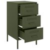 vidaXL Bedside Cabinet Olive Green 36x39x68 cm Steel