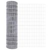 vidaXL Euro Fence Silver 1 x 25 m Hot dip galvanized iron