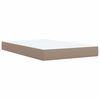 vidaXL Box Spring Bed with Mattress Cappuccino 120x190 cm Faux Leather