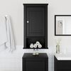 vidaXL Bathroom Wall Cabinet BERG Black 40x27x71.5 cm Solid Wood Pine