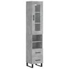 vidaXL Highboard Concrete Grey 34,5x34x180 cm Engineered Wood