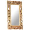 vidaXL Hand Carved Mirror Brown 80x50 cm Solid Mango Wood