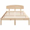vidaXL Bed Frame with Headboard Natural 135 x 190 cm Solid Pine Wood