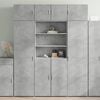 vidaXL Highboard Concrete Grey 80x42.5x185 cm Engineered Wood